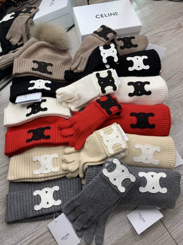 Celine Scarf Hat Gloves hm16